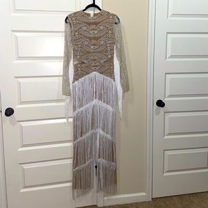 New & never worn fringe jumpsuit